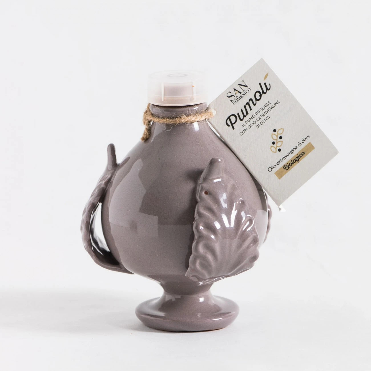 Pumolì tortora - Pumo in ceramica realizzato a mano con 200ml di olio extravergine di oliva biologico